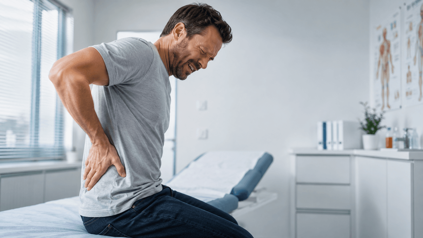 Patient souffrant d'un lumbago consulté en milieu médical